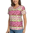 thumbnail image 2 of Wukai Flowers Classic V-Neck T-Shirt for Women: Comfortable, Stylish, and Versatile Wardrobe Essential-Large, 2 of 7