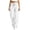 White, variant on Cloaraye Plus Size Women's Pants High Waist Wide Leg Sweatpants with Drawstring Casual Fashion Solid Color Palazzo Pants