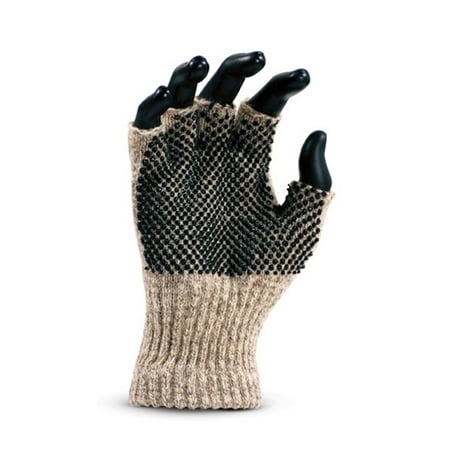 Fox River Leather - fox river fingerless gripper glove, medium, brown tweed