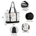 thumbnail image 2 of FORMRS Canvas Laptop Tote Bag for Women with 15.6" Computer Compartments Shoulder Handbag, Garden Pattern, 2 of 7