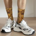 thumbnail image 6 of Disketp Vintage Map Unisex Crew Socks Lightweight Breathable Ventilation Ankle Socks, Mid-calf socks for Daily, 6 of 6