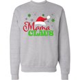 thumbnail image 2 of Inktastic Mama Claus with Christmas Santa Hat and Snowflakes Adult Sweatshirt, 2 of 4