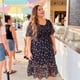 thumbnail image 2 of GRACE & GRANDEUR Vestido de Verano Elegante con Flores para Mujeres Talla Grande Midi Flare 4X Negro Rosa, 2 of 8
