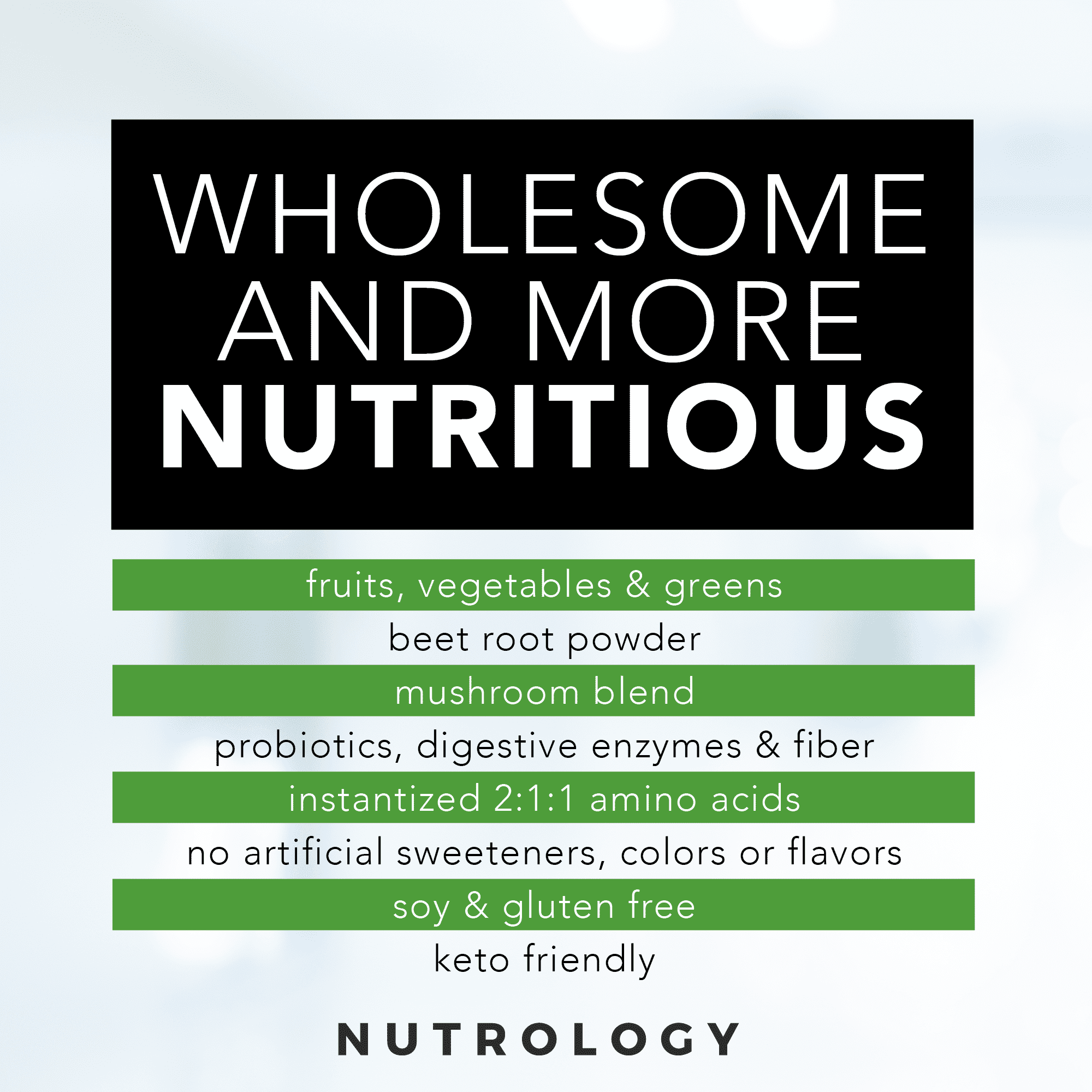 Nutrology's Greens & Fruits-Naturally Sourced Fruits, Vegetables, Greens, Beet Powder & Mushroom Blend-Probiotics, Digestive Enzymes, Fiber, Immune Support - Vanilla Cinnamon-30 Servings