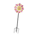 thumbnail image 4 of con forma de flor, atrapavientos, escultura portátil de hierro para jardín, estaca para terraza, decoración de patio al aire libre, 4 of 8