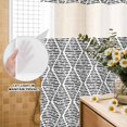thumbnail image 3 of No Hook Shower Curtain, Black White Shower Curtains for Bathroom with See Through Top Window, Modern Abstract Art Farmhouse Waterproof & Washable Bath Curtain Stand Up Stall 36"x72", 3 of 9