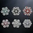 thumbnail image 6 of HEVIRGO Brooch Pin Snowflake Shape Shiny s Pin with Rotating Outer Layer Multi-Layer Design Lapel Badge, 6 of 8