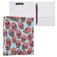 thumbnail image 3 of Waterproof PVC Round Ring Binder - D-Rings Clipboard, 200 Page Capacity (1 or 2-Pack), Ideal for Office , Home and School，Many Small Skulls, 3 of 8