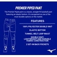 thumbnail image 3 of Pantalón Mizuno Premier Riped para hombre en poliéster blanco-rojo, 3 of 3