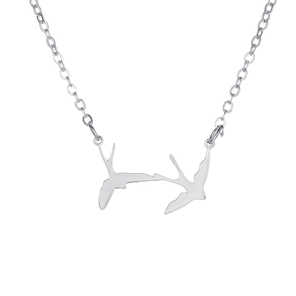 Aktudy Swallow Necklace Metal Bird 