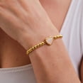 thumbnail image 4 of LuckyLy Pulseras Mujer Oro 14k con Piedras Naturales, Brazalete de Acero Inoxidable con Baño Oro 14k – Joyería ideal como Regalos para Mujer San Valentín y Regalos para Mamá rosa claro Unitalla, 4 of 7