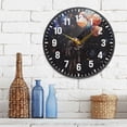 thumbnail image 3 of Yayeee Wall Clock Battery Operated 11.9" Silent Non-Ticking for Living Room, Black Watercolor Space, 3 of 8
