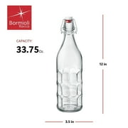 Bormioli Rocco Moresca Glass Bottle, 33.75 oz, Clear