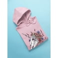 thumbnail image 3 of Unicorn Skull W Flowers. Hoodie Women -Smartprints Designs, Female Large, 3 of 4