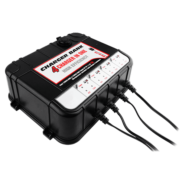 Banshee Float Charger/Maintainer for Auto & Marine Battery 4Bay 6/12v