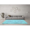 thumbnail image 3 of Ahgly Company Indoor Rectangle Medallion Light Blue Traditional Area Rugs, 8' x 10', 3 of 4