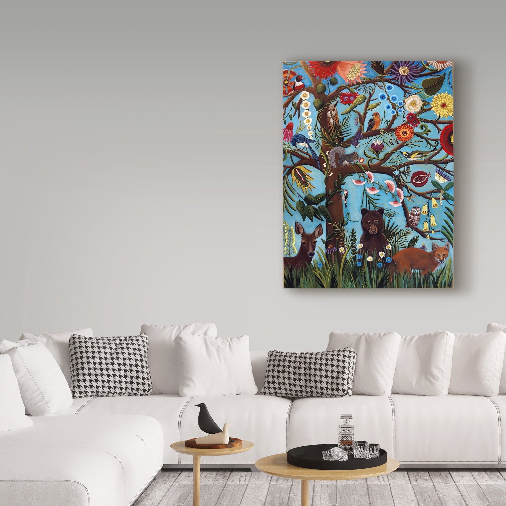 Trademark Fine Art 'Tree of Life Animals' Canvas Art by Catherine A Nolin