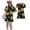#A02-Black, variant on Abcomgle Cute Dresses for Girls 10-12 Casual A-Line Short Sleeve Midi Dress Sunflower Print Summer Crew Neck Cute Sundresses for 4-14t Kids
