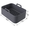 thumbnail image 2 of 10QT Air Fryer Silicone Liners, 2Pcs Reusable Airfryer Pot, AirFryer Basket for Dual DZ401 DZ550 with Mitts Basket Accessories, Air Fryer Accessories, Grey, 2 of 7