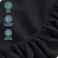 thumbnail image 3 of Bare Home Ultra-Soft Fitted Sheet - Dual Side Pockets - Premium 1800 Collection - Deep Pocket - Queen, Black, 3 of 7