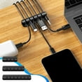 thumbnail image 1 of Sale Today Clearance! Silicone Desktop Cable Organizer Three Piece Set Data Cable Storage Multi Hole Hub Punch Free Cable Winders, 1 of 6