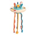 thumbnail image 1 of Juguetes de dentición para bebés, juguete sensorial de silicona Montessori con cordón para el desarrollo de 6 y 12 meses, 1 of 4