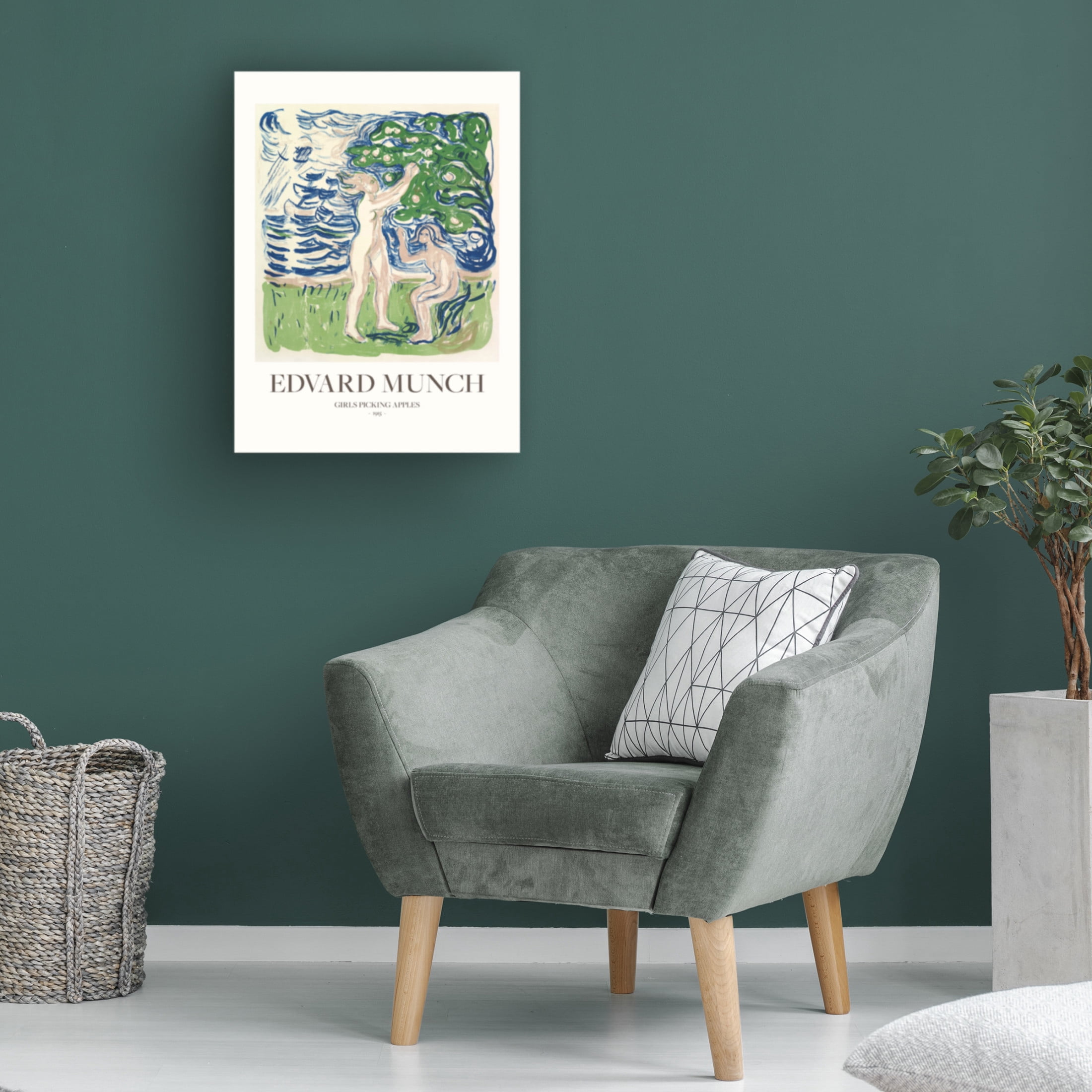 Trademark Fine Art Pictufy  Girls Picking Apples Canvas Wall Art