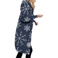 thumbnail image 1 of Puntoco-Chaqueta con capucha para mujer, suéter con capucha de manga holgada con estampado de Feliz Navidad, Chaqueta larga, liquidación de Navidad Puntoco Puntoco-1597, 1 of 6