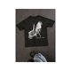 thumbnail image 1 of Camiseta informal minimalista de Slaydiva con estampado de gestos de mano de Los Ángeles, holgada, de cuello redondo y manga corta para mujer, ideal para otoño y verano., 1 of 7