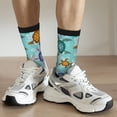 thumbnail image 6 of Hirioo Turtles And Sea Pattern Adult Middle Tube Socks Breathable Sock Non-Pilling,Contrasting Color Design, 6 of 6