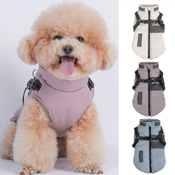 Pet Artist Pet Warm Jacket Dog Vest Harness Puppy Windproof Winter Outfit Cold Weather Coat