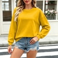 thumbnail image 6 of Crewneck Sweatshirts Women Oversized Comfort Fleece Pullover Sweatshirt, M, 6 of 8