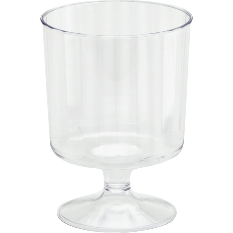 Classic Crystal Plastic Wine Glasses on Pedestals, 5 oz, Clear, Fluted, 10/Pack, 24 Packs/Carton Classic Crystal Plastic Wine Glasses on Pedestals, 5 oz, Clear, Fluted, 10/Pack, 24 Packs/Carton