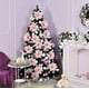 thumbnail image 4 of 14,5 cm, 5 piezas, rosa, plata, simulación de flores navideñas, árbol de Navidad, flores falsas, bricolaje, decoración navideña para el hogar, corona, regalo de Navidad, 4 of 5