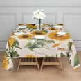 thumbnail image 3 of White Sunflower Seed Leaf Pattern Square Tablecloth,Waterproof Square Table Cover,Wipeable Spillproof Washable Table Cover for Home Kitchen Party Decor 42"X42"(107x107cm), 3 of 6