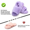 thumbnail image 6 of Ginisom Girls Fuzzy Slippers Kids Furry Open Toe Slippers Slides for Girls Fluffy House Slippers with Elastic Band, 6 of 6