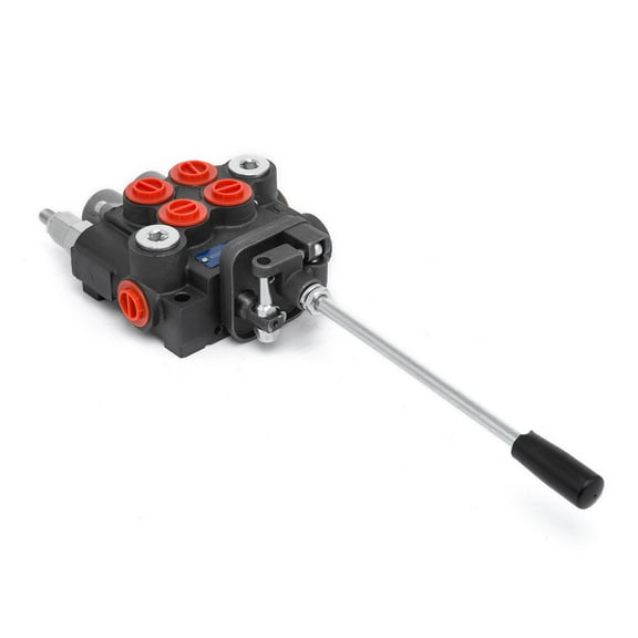 2 Spool Hydraulic Control Valve, 11 GPM Double Acting Joystick Valve for Tractors & Loaders, Directional Flow Control