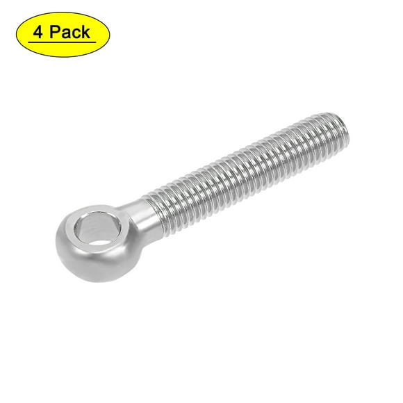 Unique Bargains M12 x 70mm 304 Stainless Steel Machine Shoulder Lift Eye Bolt Rigging 4pcs