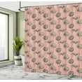 thumbnail image 4 of Ambesonne Floral Shower Curtain, Dramatic Pink Gerbera Flower, 69"Wx70"L, Dark Brown Blush, 4 of 4