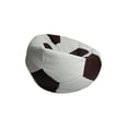 thumbnail image 3 of Puff Balón De Soccer Grande Confortable Blanco/Chocolate®, 3 of 4