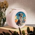 thumbnail image 6 of Yiaed Colorful Sky Puppy Print Travel Jewelry Case Bridesmaid Gift Boxes Jewelry Travel Organizer Small Round Jewelry Box Mini Storage-Pink, 6 of 7
