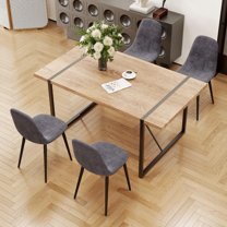 LUFTUT Dining Table Set for 4, Modern 55'' Wood Dining Table Set,Kitchen Table and Chairs Set of 4,Ideal for Kitchen Dining Room