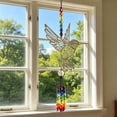 thumbnail image 6 of Crystal Suncatcher for Window Hanging Decor with Birds Iron Art Ornament for Home Garden Car Rearview Mirror Gift, 6 of 6