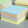 thumbnail image 2 of 4 Pcs Sticky Notes Solid Color Self-adhesive 400 Sheets Great Stickiness Different Sizes Smooth Writing Memo Pads College School Office Supplies, 2 of 7
