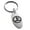 Silver, variant on Stainless Steel Murakami Samurai Crest Engraved Small Oval Charm Keychain Keyring