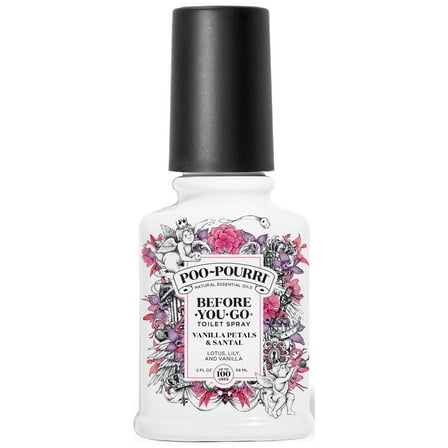 Poo-Pourri Before-You-Go Toilet Spray, Vanilla Petals and Santal, 2oz- Lotus, Lily, Vanilla
