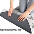 thumbnail image 3 of 70x26 Inch Yoga Towel, Sweat Absorbent Non-Slip Mat for Hot Yoga, Pilates & Fitness,Hummingbird Floral Heart White Pattern, 3 of 5