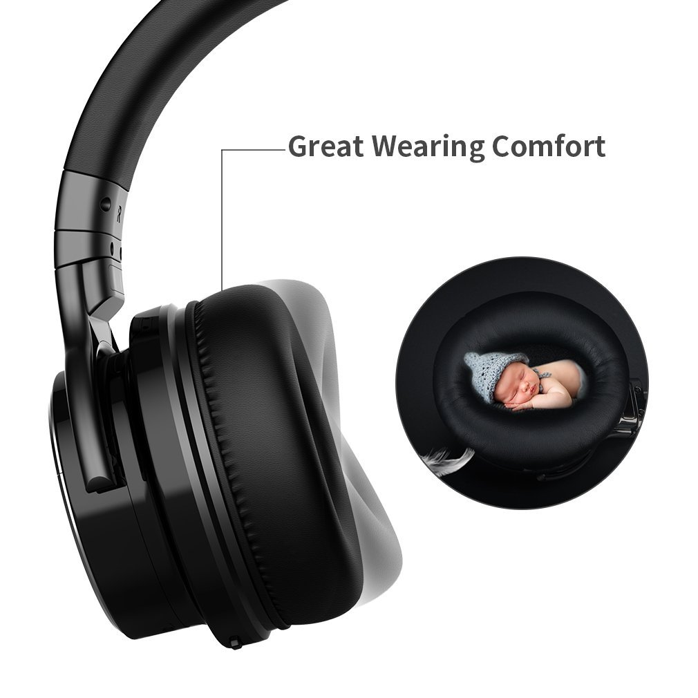 COWIN E7 Pro Active Noise Cancelling Headphone Bluetooth Headphones Microphone Hi-Fi Deep Bass Wireless Headphones Over Ear 30H Playtime Travel Work TV Computer Phone - image 6 of 11