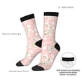 thumbnail image 4 of Daiia Easter Bunny Print Crew Socks – Soft Breathable Long Socks for Men & Women, Moisture-Wicking & Comfortable Daily Wear Socks, One-Size Fits Most (US 5-11), 4 of 6