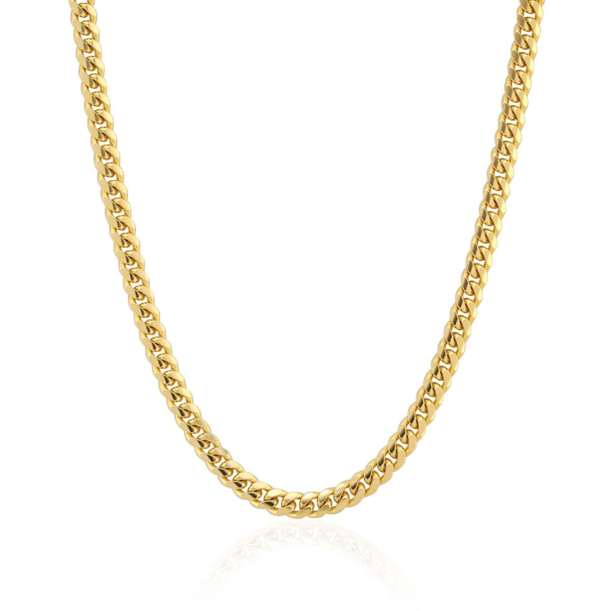 Solid 14k Yellow Gold 2.5mm Miami Cuban 